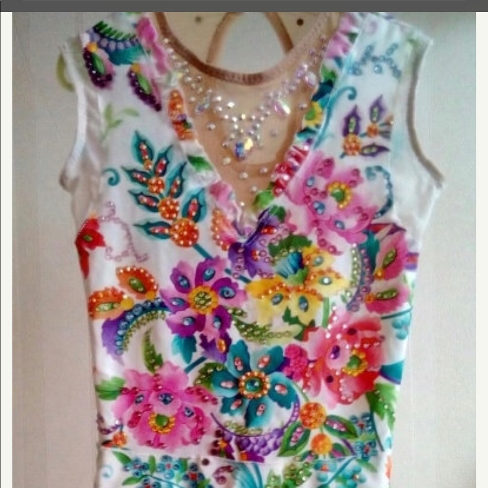Girls Handmade Competition Leotard Pre-Owned